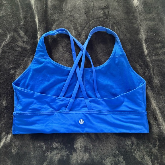 Lululemon Blazer Blue energy longline sports Bra with Medium Support - Picture 2 of 4